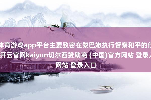 体育游戏app平台主要致密在黎巴嫩执行督察和平的任务-开云官网kaiyun切尔西赞助商 (中国)官方网站 登录入口